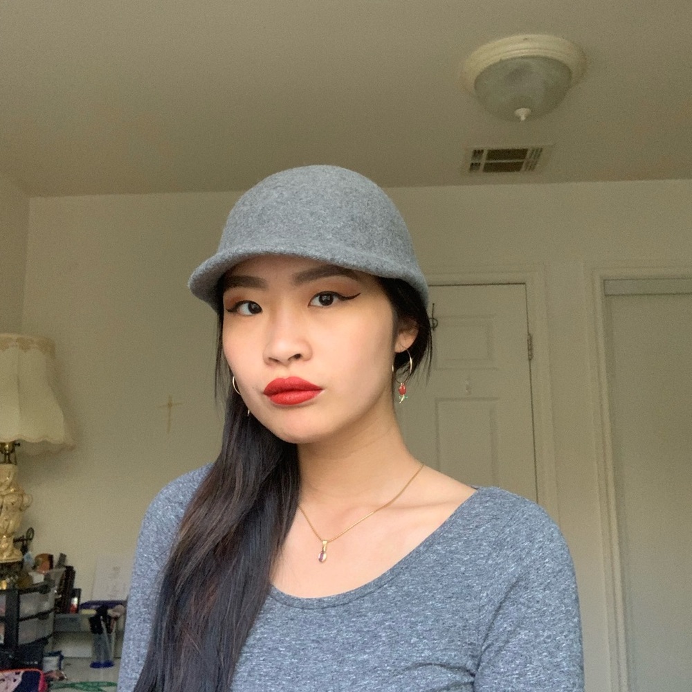 Gray Newsboy Mock Cap